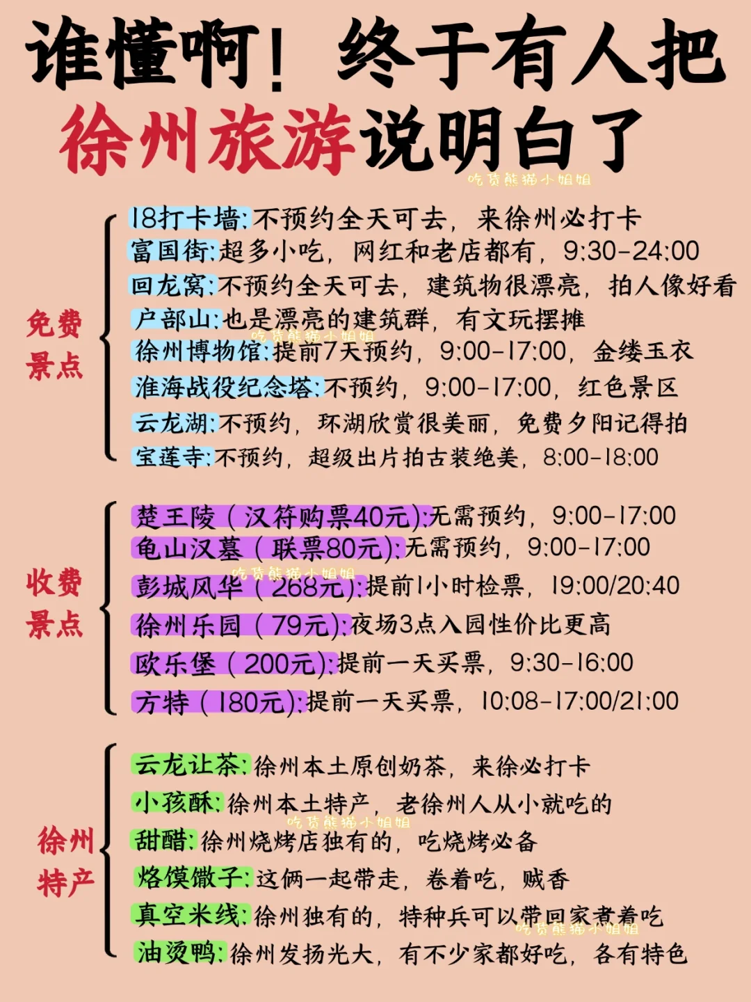 徐州3-5月攻略已完善✌️（含停车🅿️）