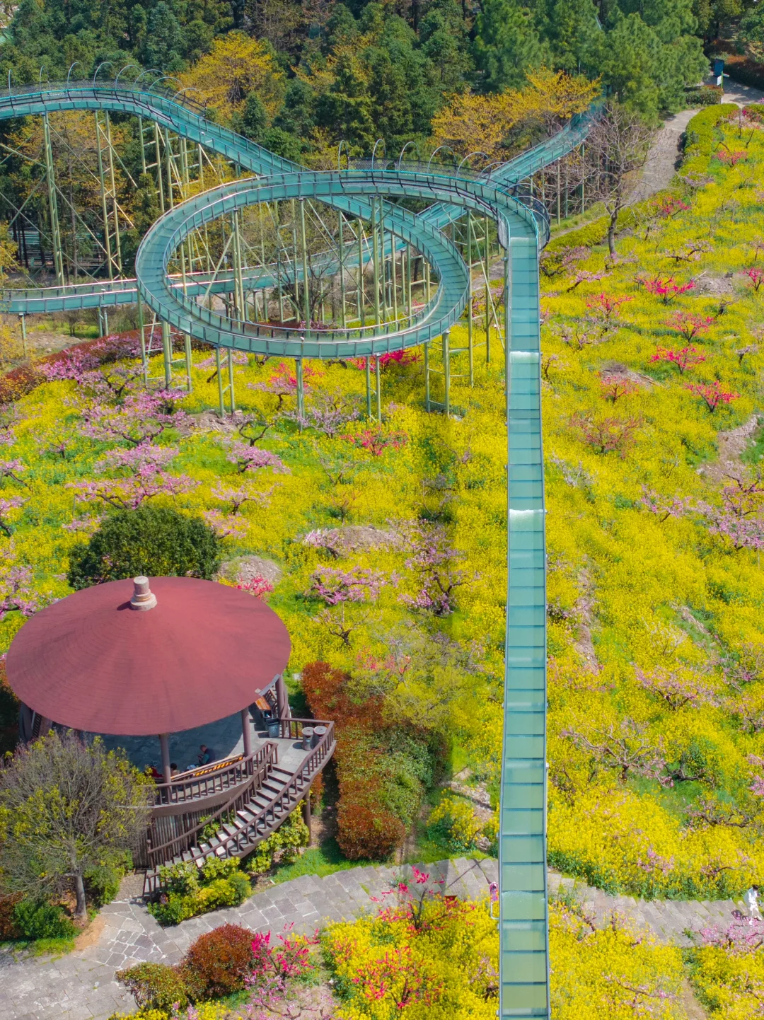 不在婺源，在湖州，坐上开往春天的漫画小火车