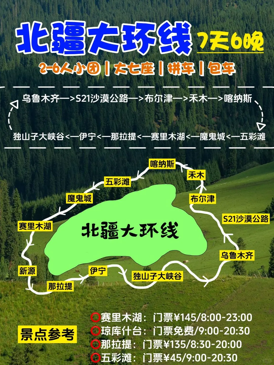 新疆旅行 | 北疆环线包车游🎈路线建议