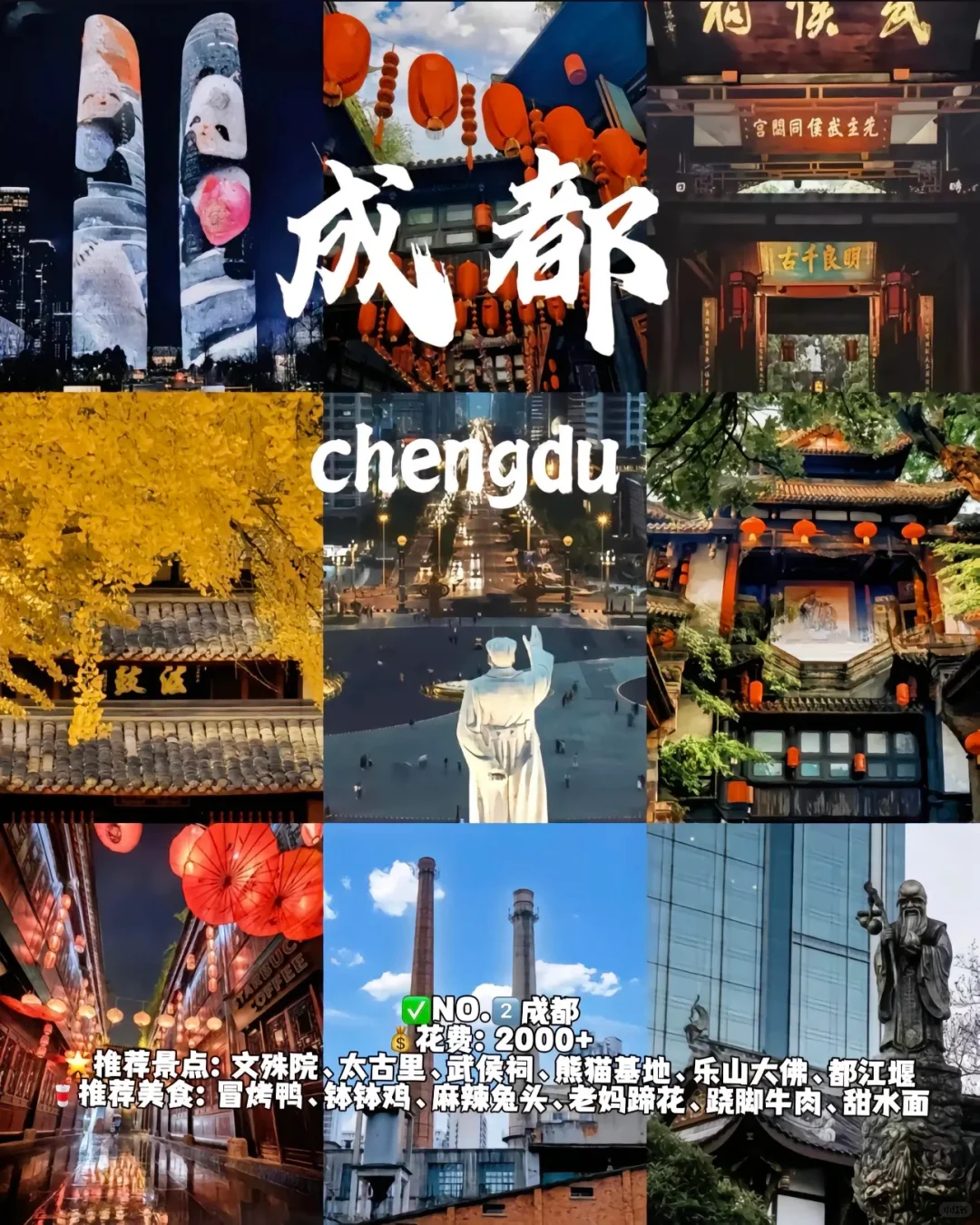 2000💰以内可以游玩的九大城市🌸