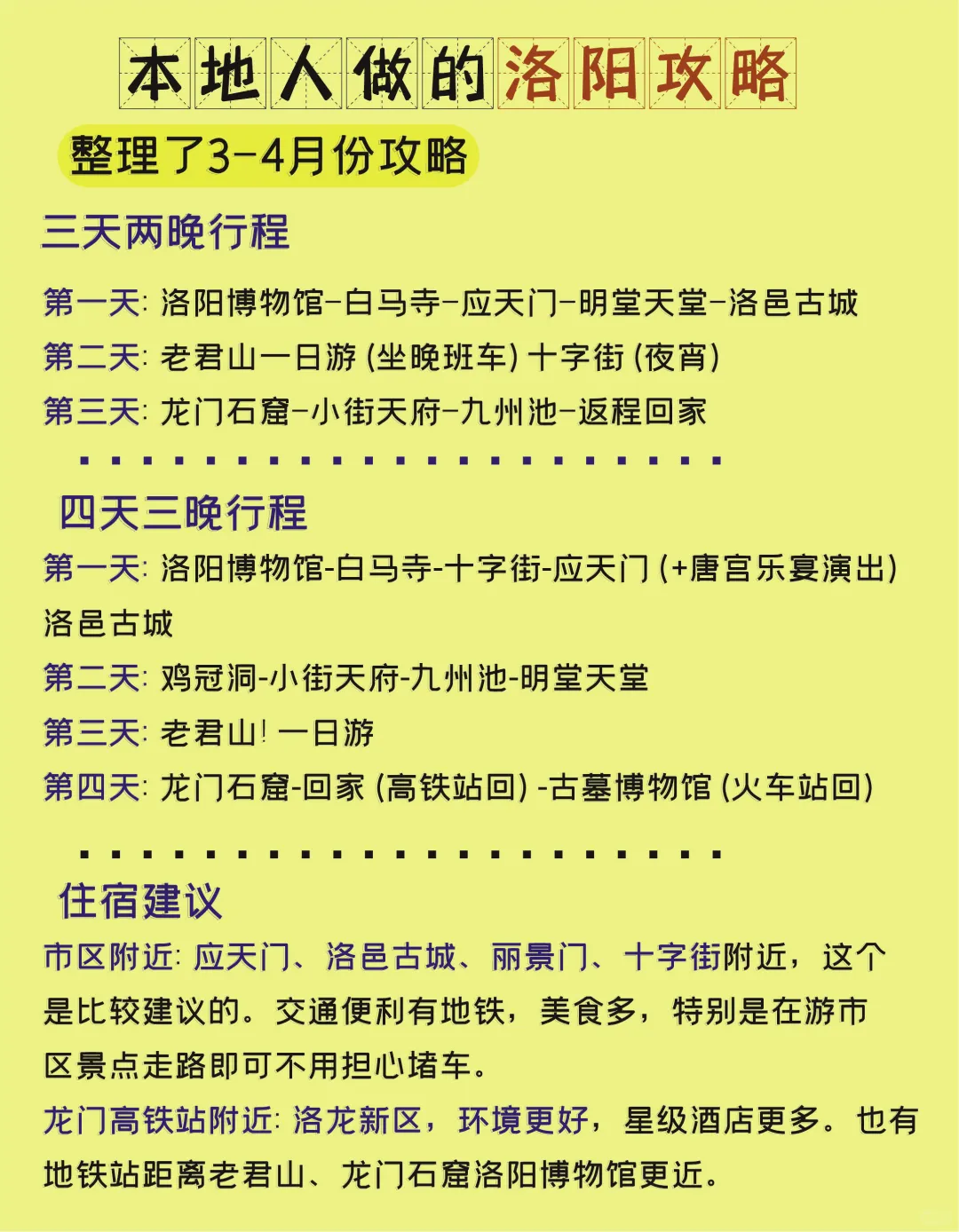 写给3.4🈷️来洛阳旅游的姐妹👭超全。