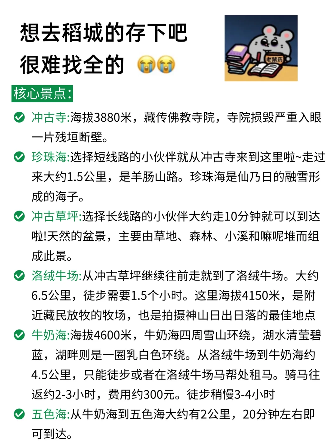 稻城亚丁旅游攻略🔥整理的良心建议