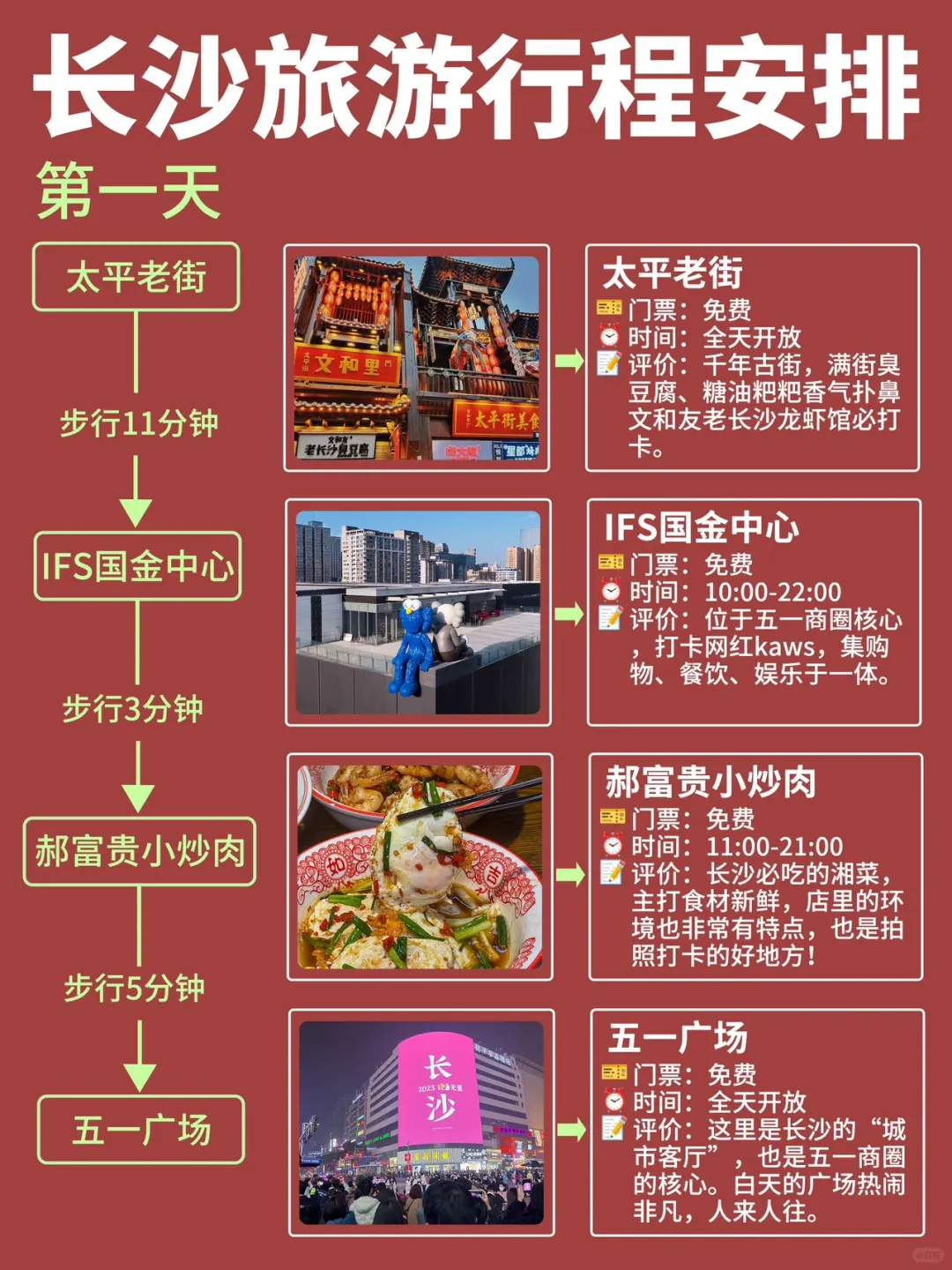 长沙 CityWalk旅游三天两夜打卡经典路线