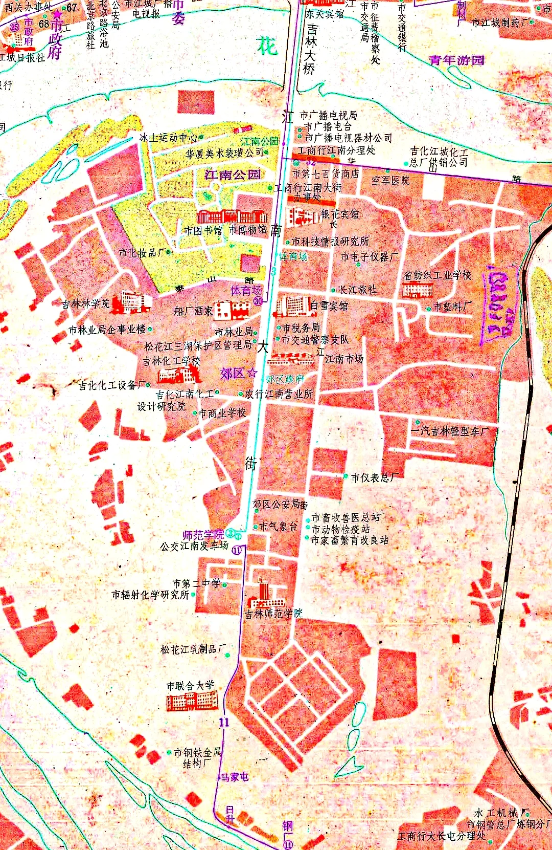 全国独一与省同名—吉林市老地图及旅游攻略
