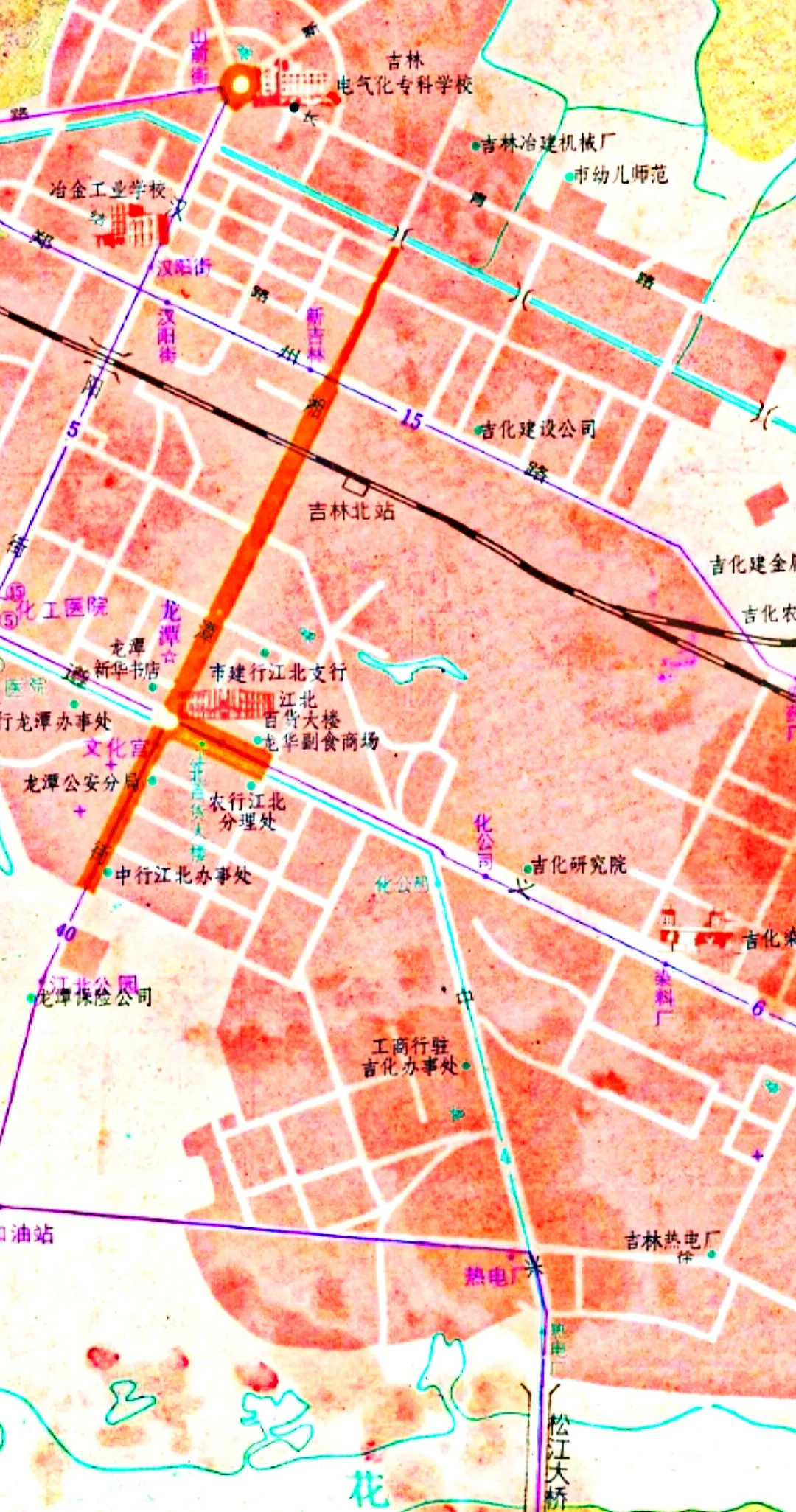 全国独一与省同名—吉林市老地图及旅游攻略