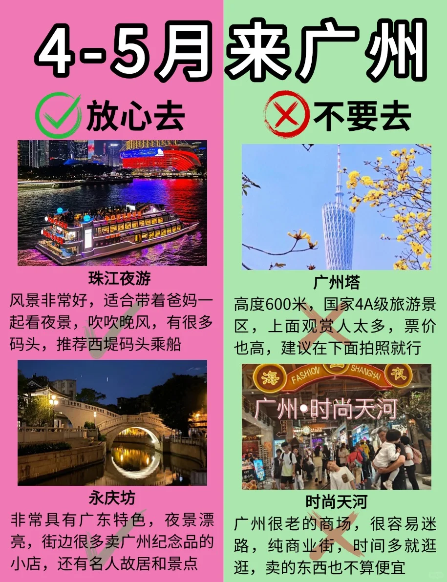 2025广州旅游攻略！不要去vs放心去避雷省钱