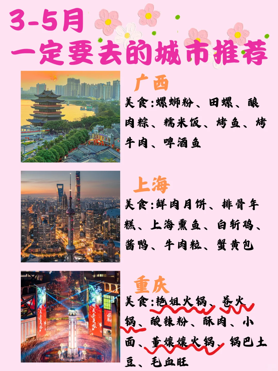 3-5月一定要去的城市推荐✅✅