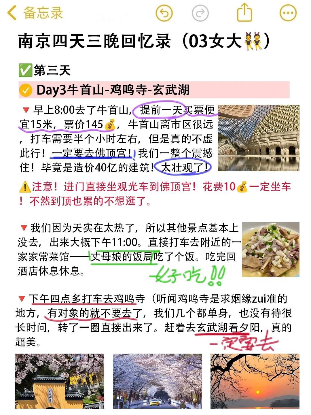 大学生特种兵三天两夜✈️来南京旅游啦～