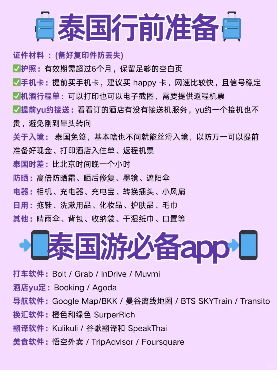 去泰国6次✅熬夜总结❗拜托🥺存下吧.....