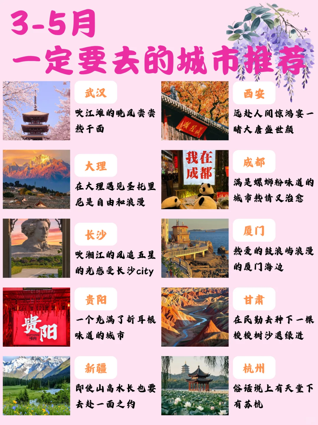 3-5月一定要去的城市推荐✅✅