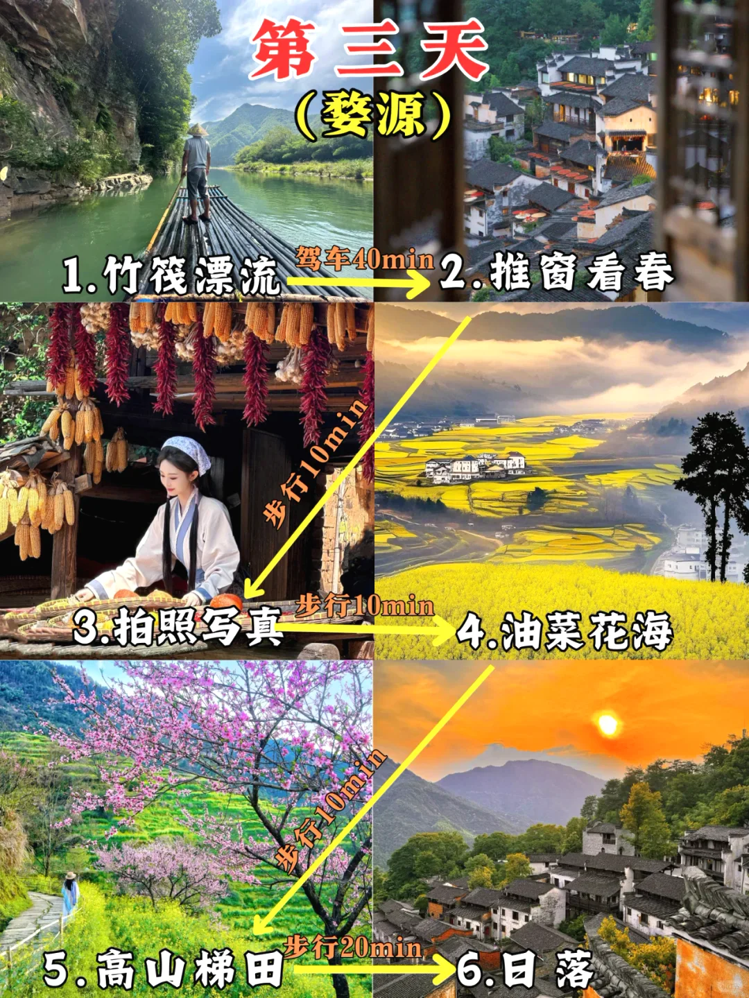 江西婺源旅游懒人攻略，一张图看懂！