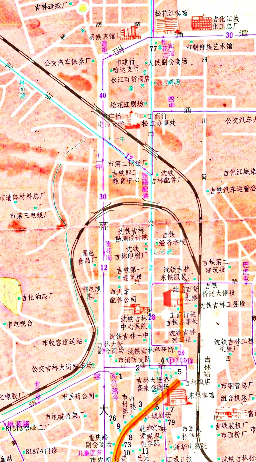 全国独一与省同名—吉林市老地图及旅游攻略