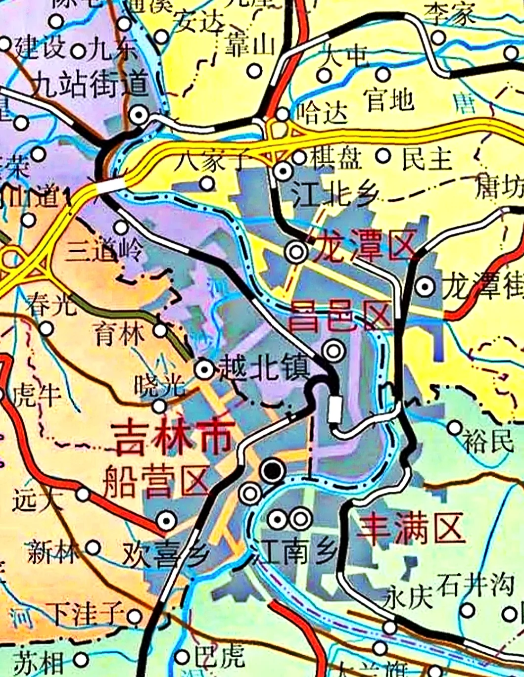 全国独一与省同名—吉林市老地图及旅游攻略