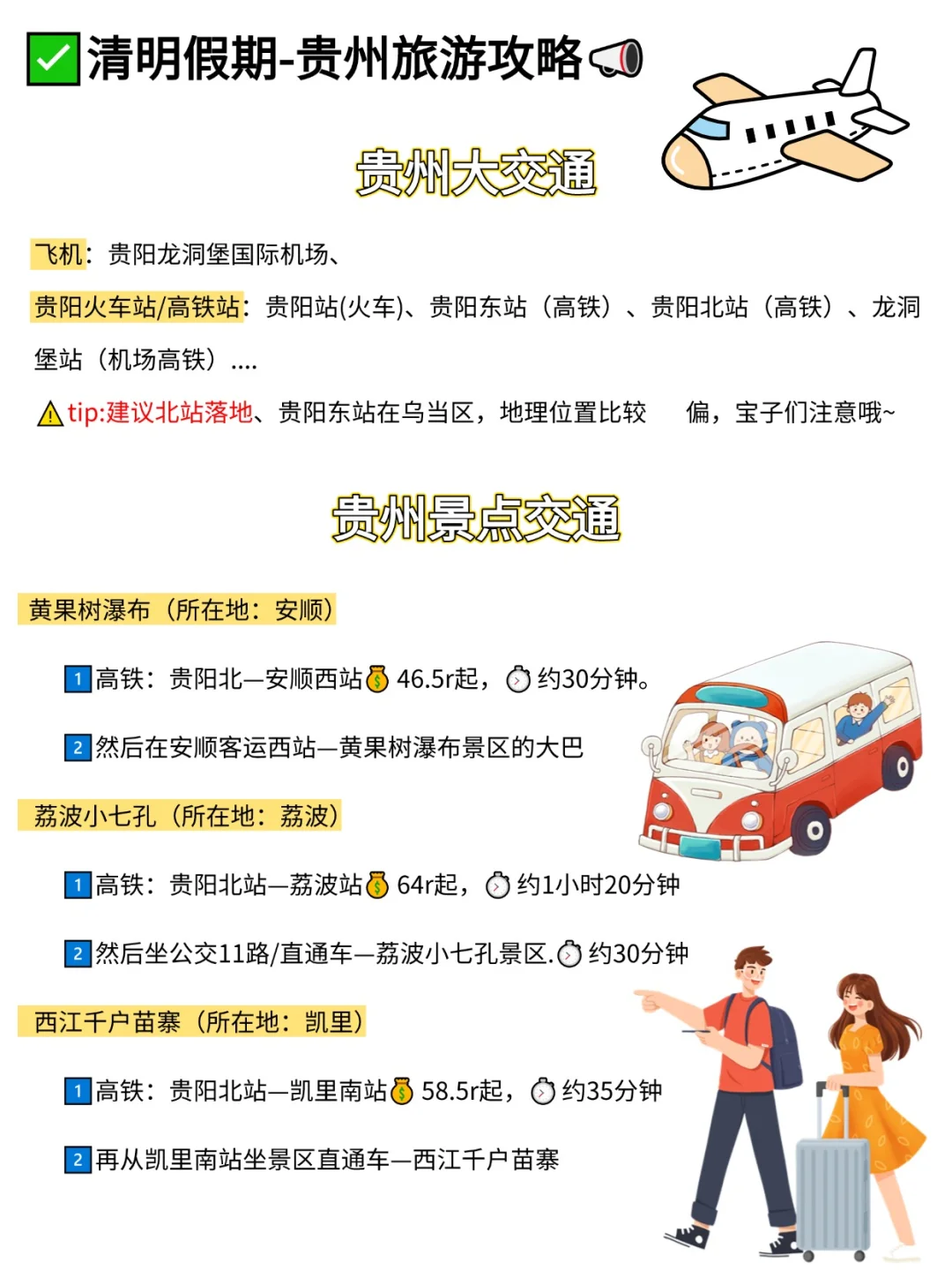 J人好恐怖啊😱闺蜜做的贵州旅游攻略惊呆