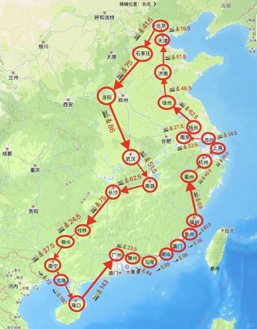 一万以下一个人环游中国路线