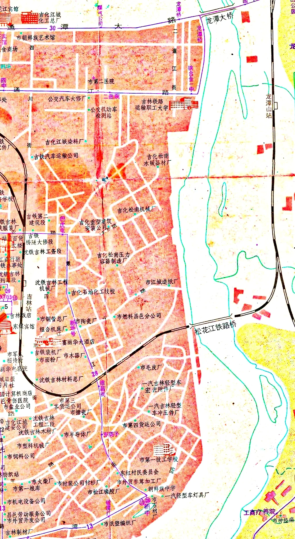 全国独一与省同名—吉林市老地图及旅游攻略