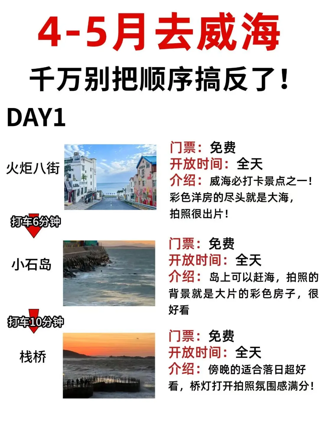 4-5月威海旅游，千万别把顺序搞反了‼️