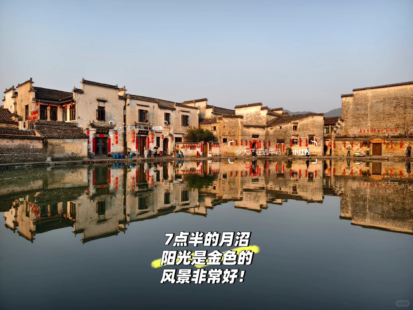 人生建议：去宏村一定要在7点半前到月沼！