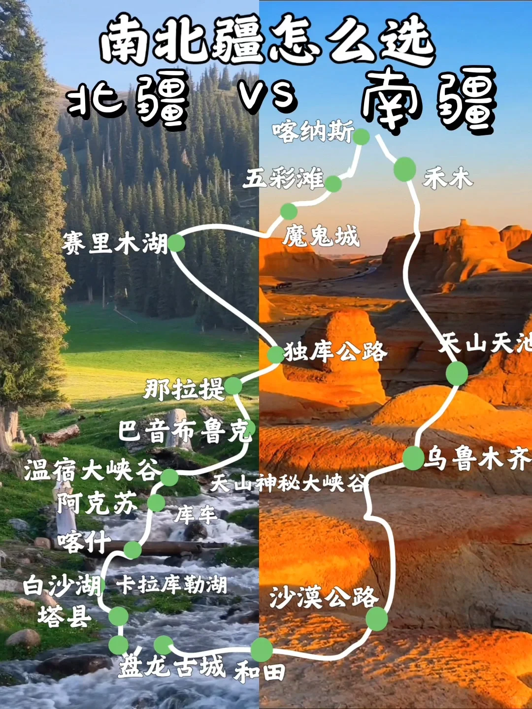 🏔 4-6月南疆VS北疆!真实测评+避坑指南