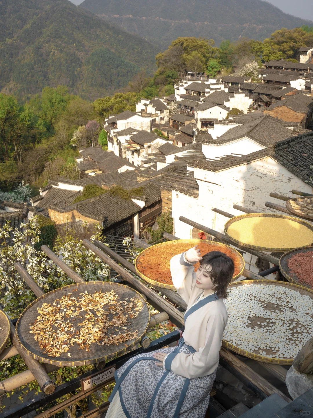 Live实况‼篁岭的春天美到封神！没有平替