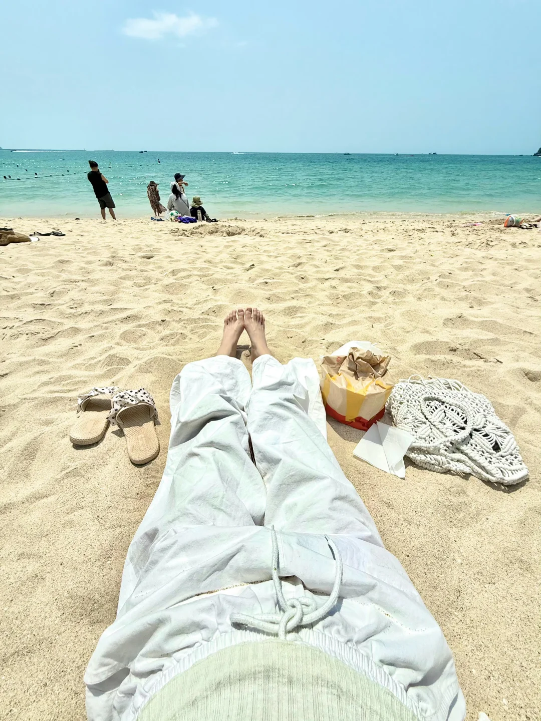 由于不预约在三亚沙滩待了五个小时😭