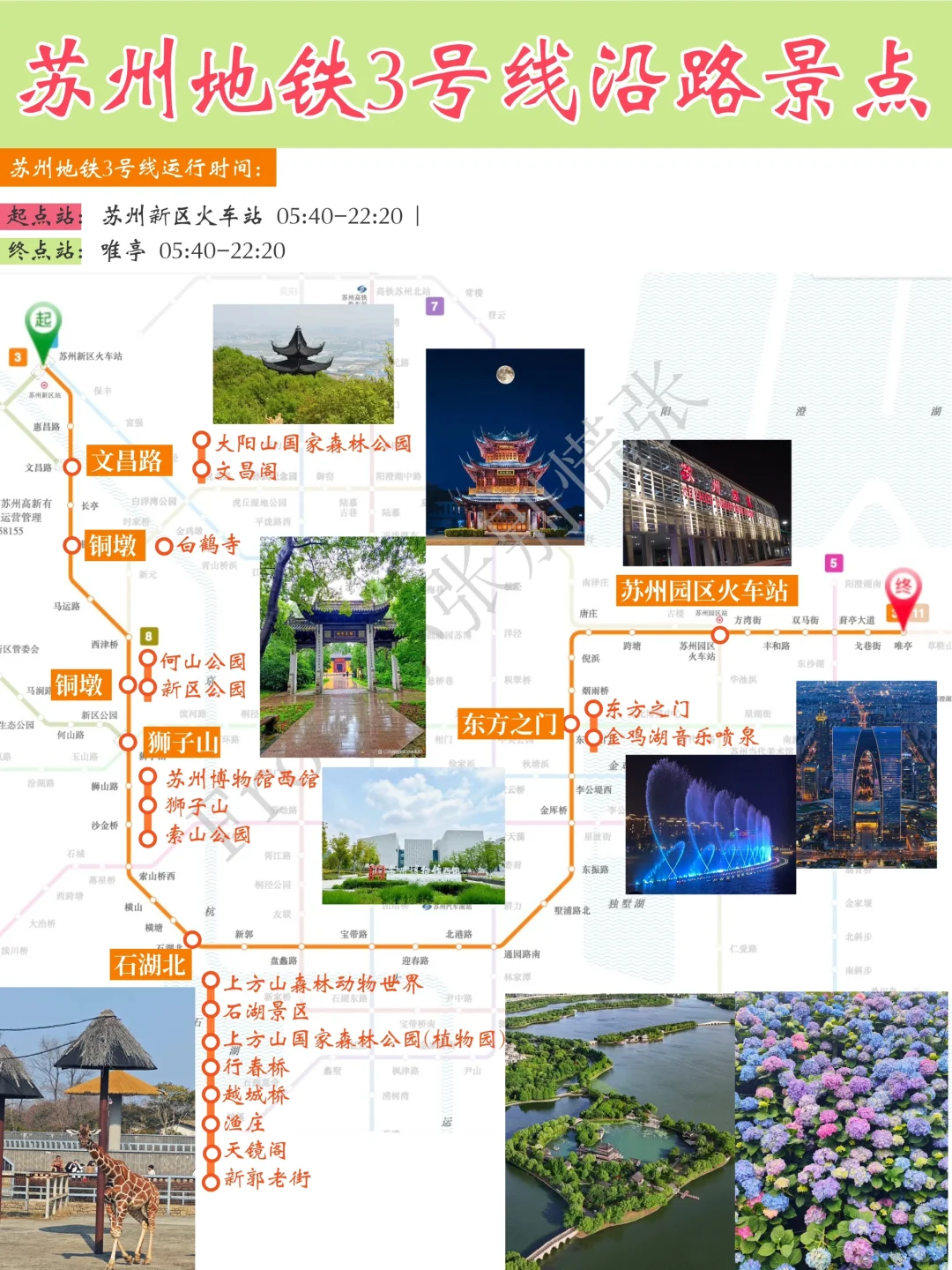 清坐地铁游苏州，苏州地铁沿路景点➕美食地图