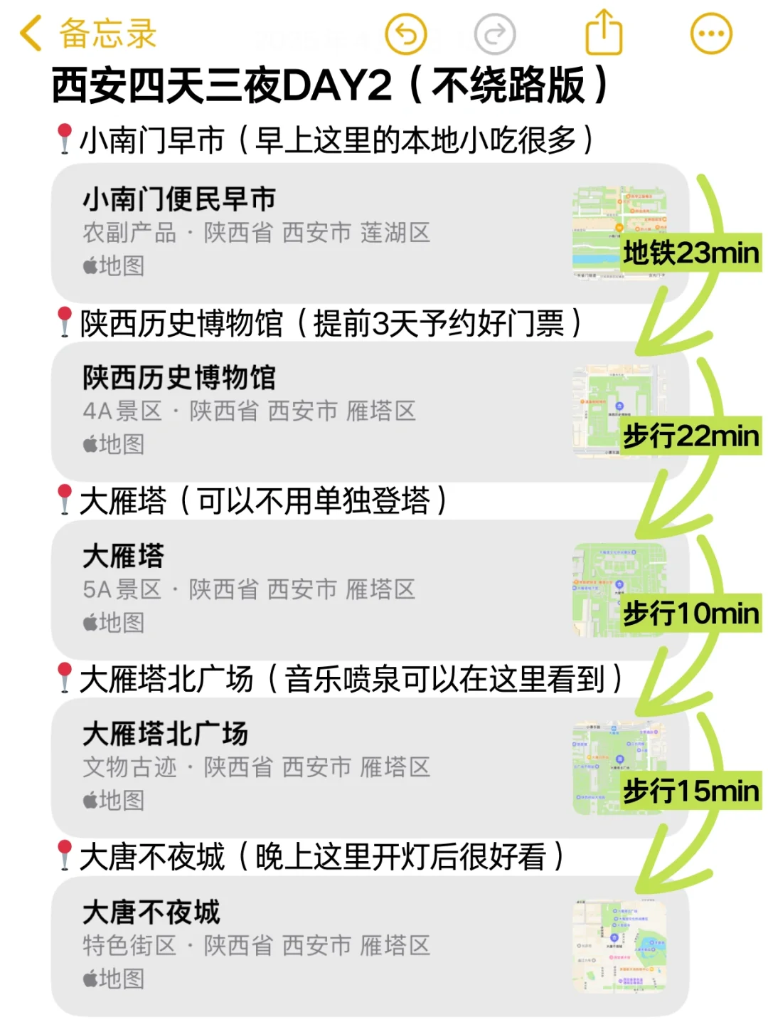 J人做的西安旅游攻略已经next level！