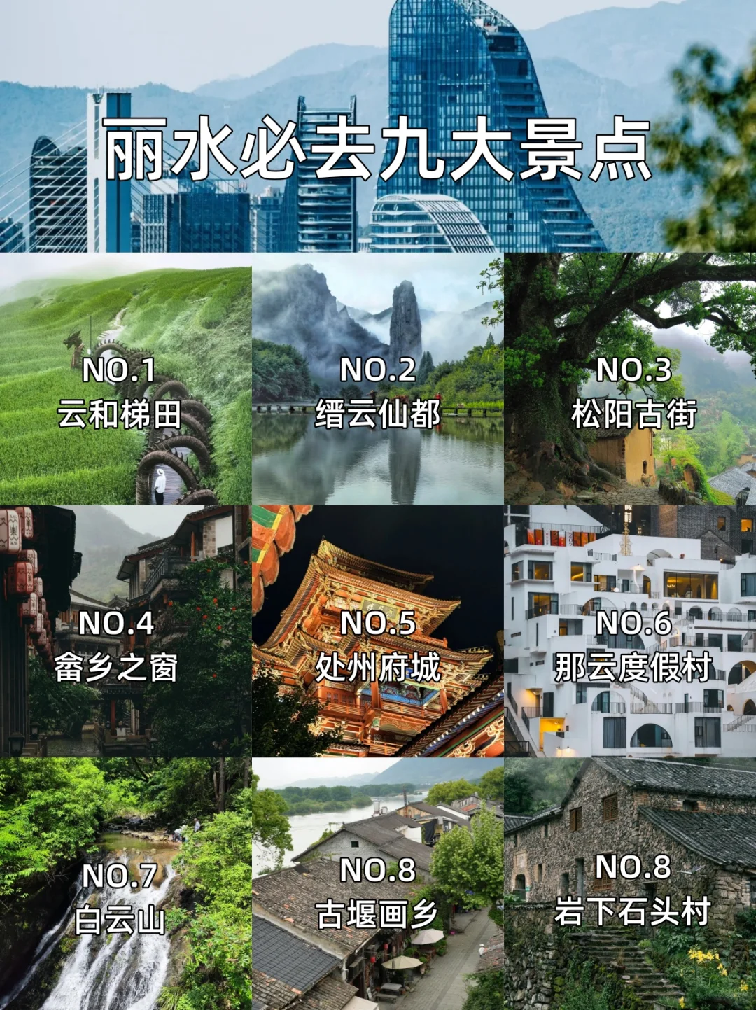 来丽水，这九个景点绝不容错过！🌟