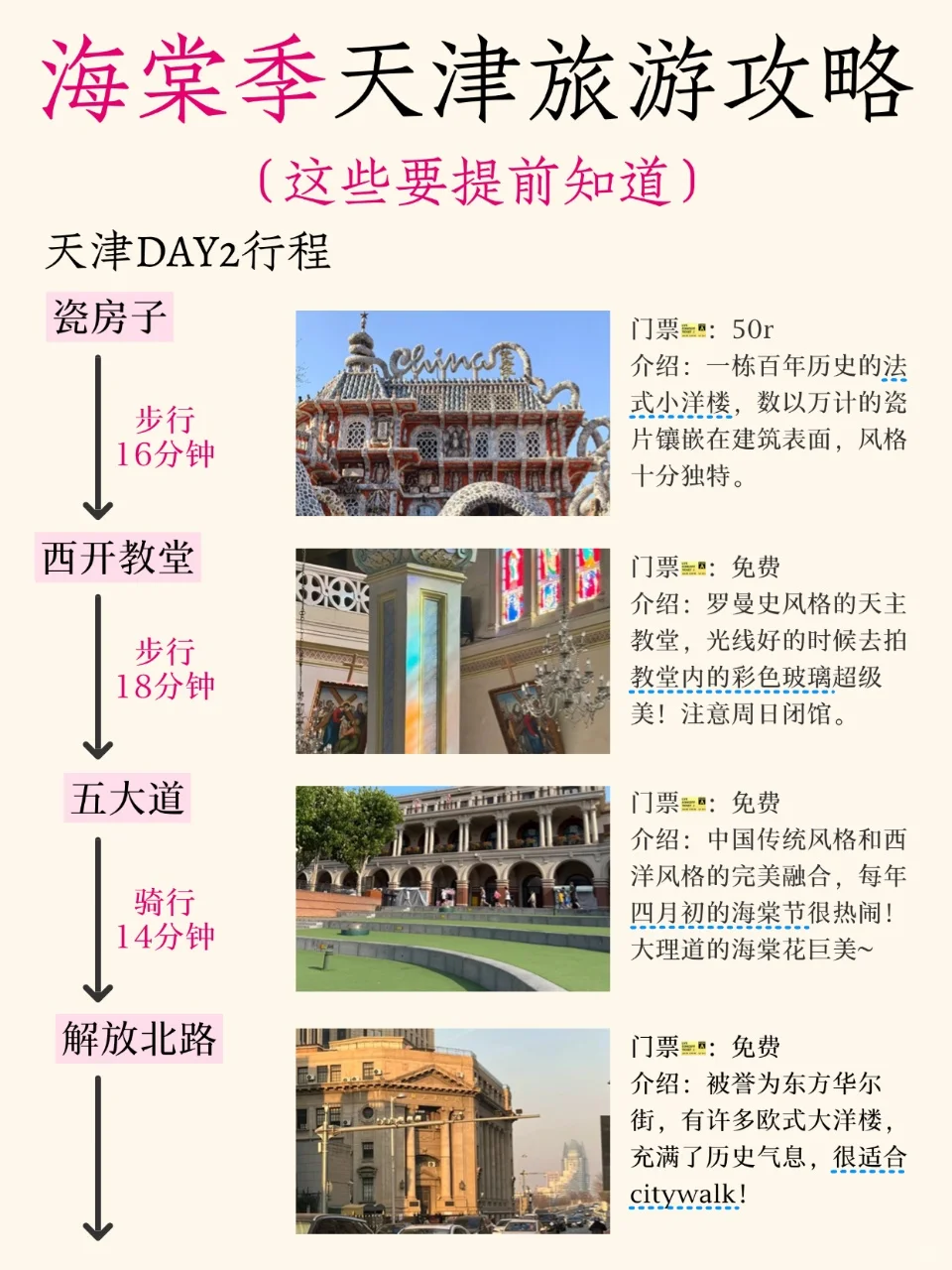 海棠季天津旅游攻略🌸懒人版