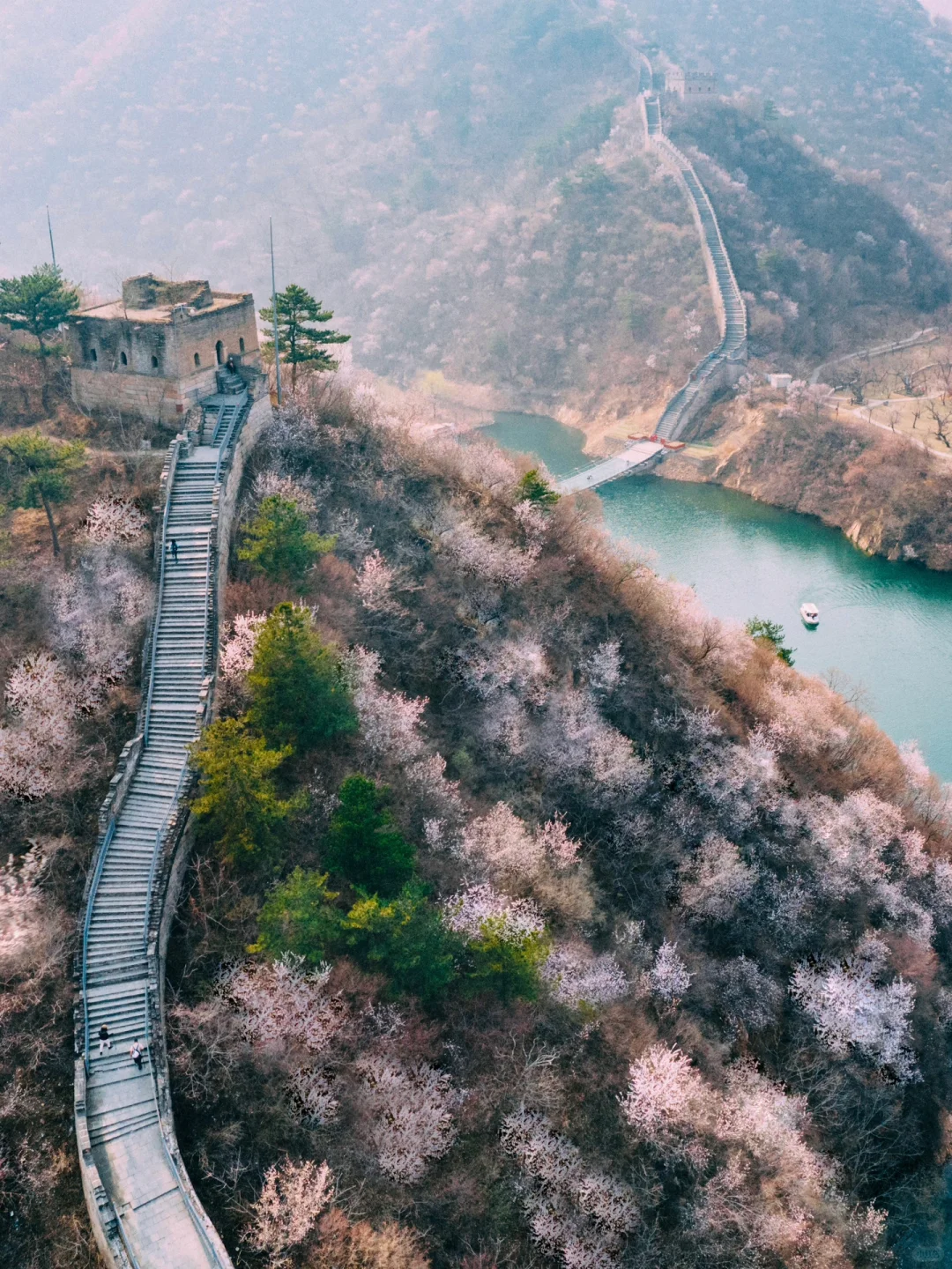 清明去京郊❗️山桃花➕长城➕湖泊，附线路攻略