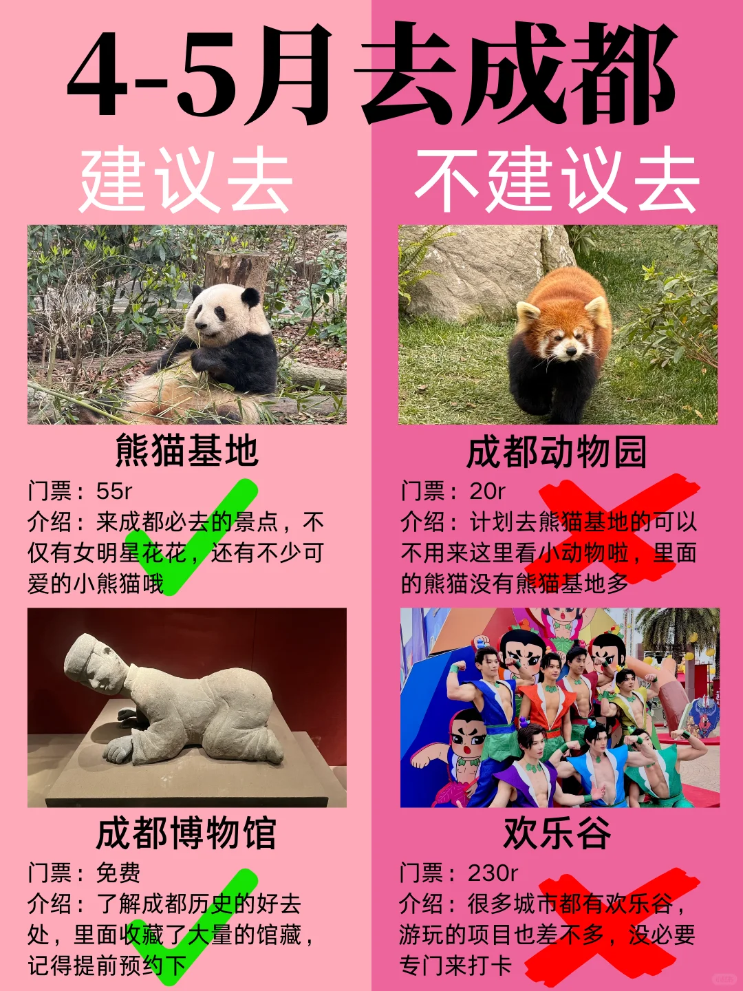 4-5月成都最新攻略，建议去🆚不建议去
