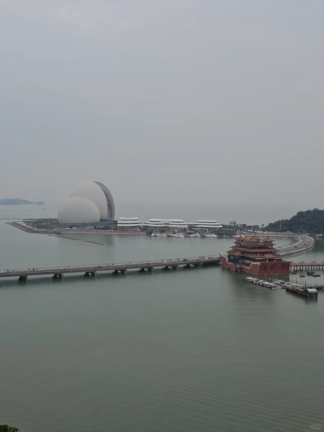 6日珠海景区早间多云➕海面6级阵风❌无日出