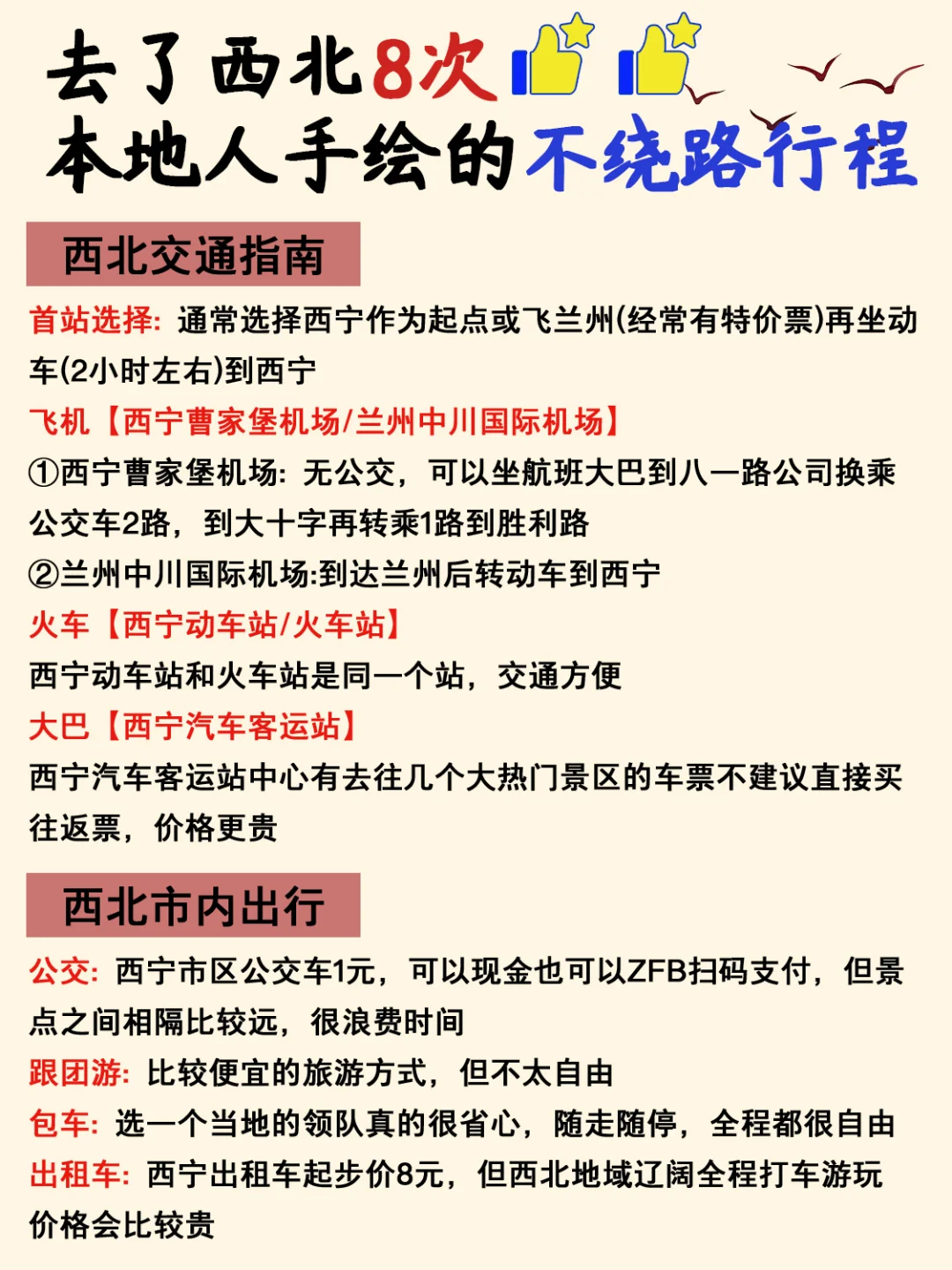 西北景点地图🗺终于把西北旅游说明白了