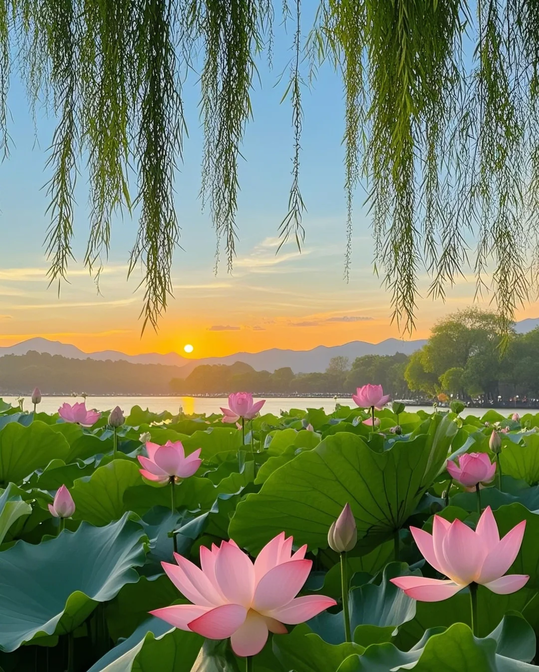 标题：🌸邂逅！西湖边的诗意浪漫