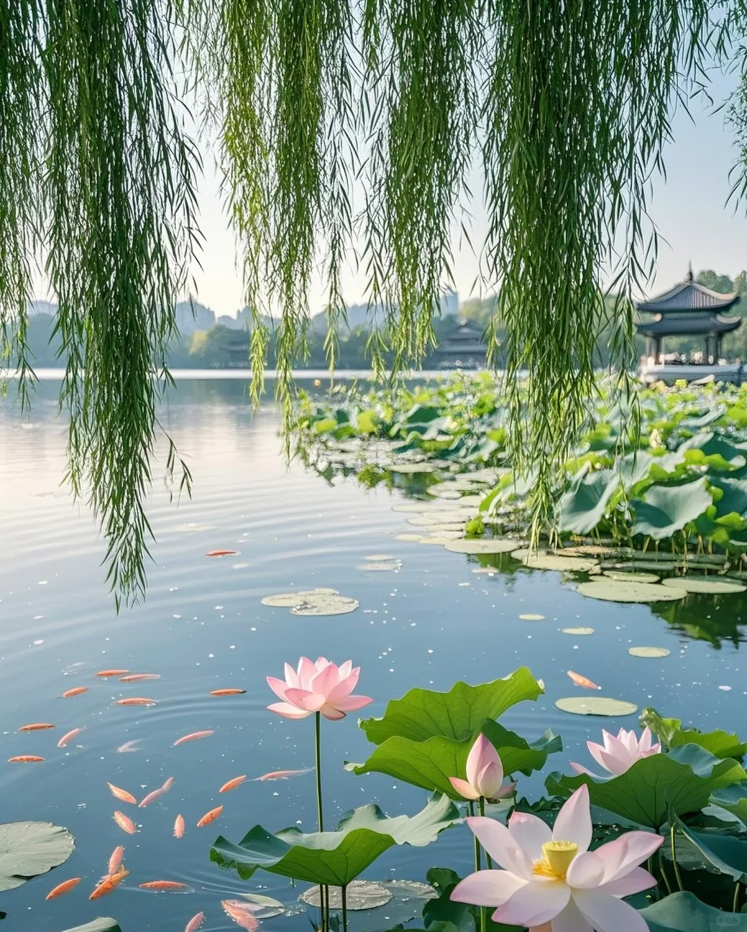 标题：🌸邂逅！西湖边的诗意浪漫