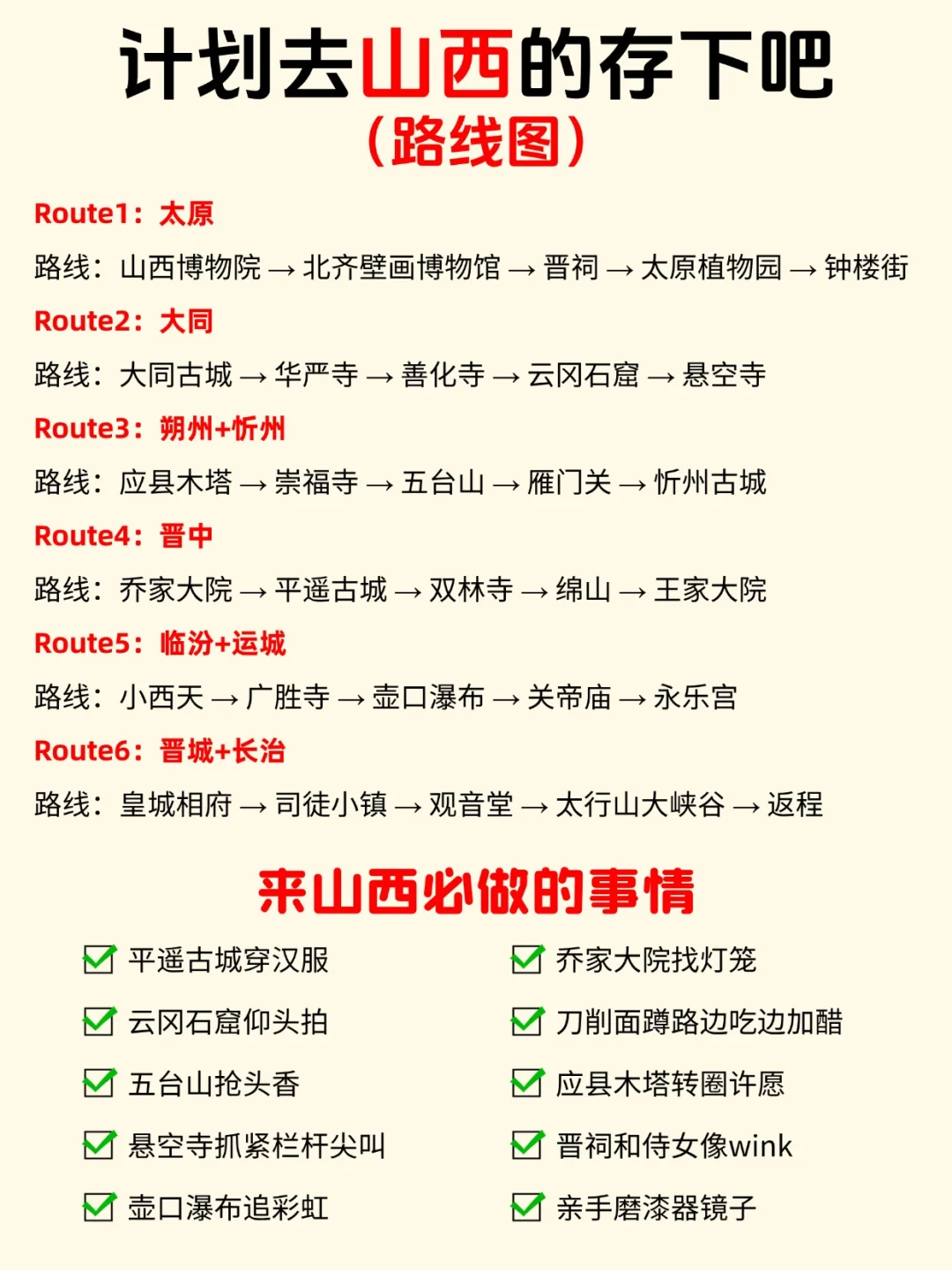 山西攻略｜景点交通美食全涵盖