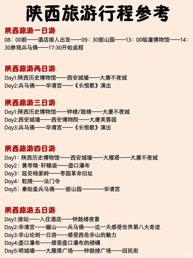 陕西旅游/西安&陕西景点合集|陕西旅游不知