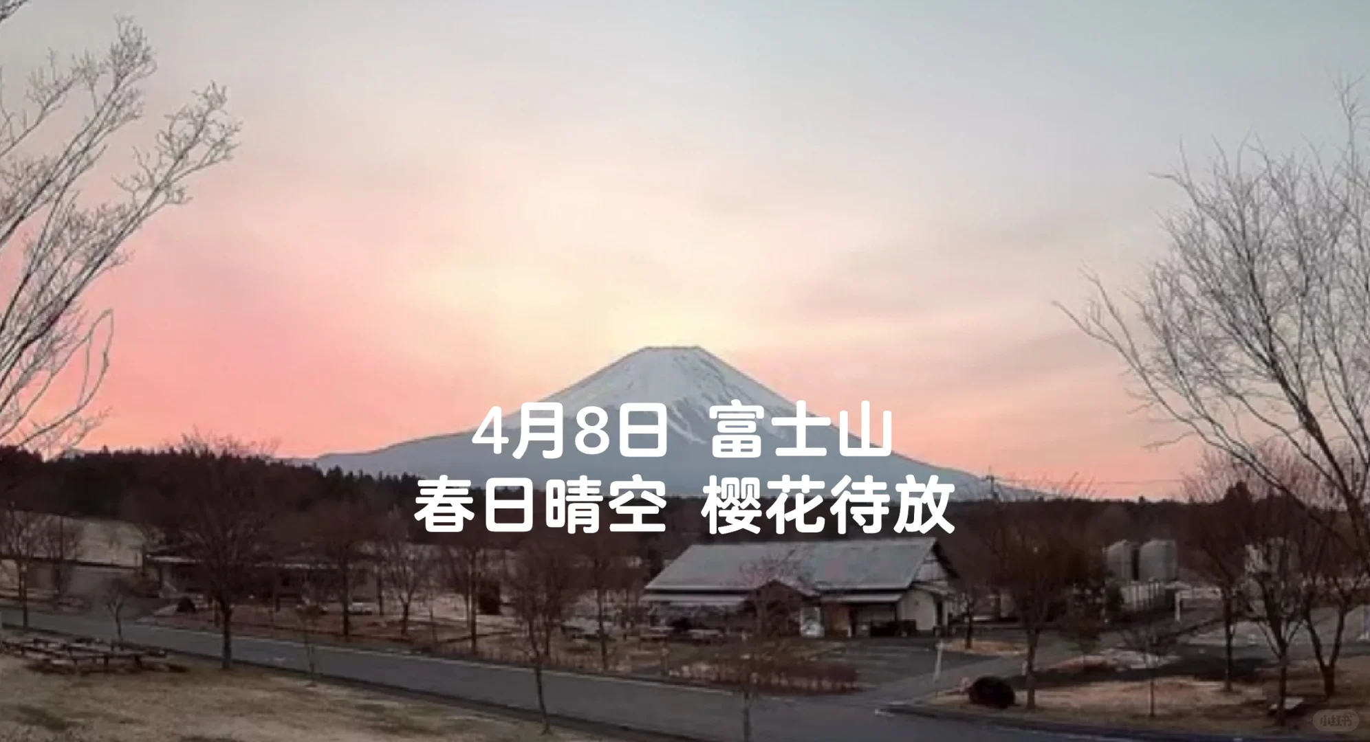 4月8日富士山天气晴好能见度理想，早上有雾