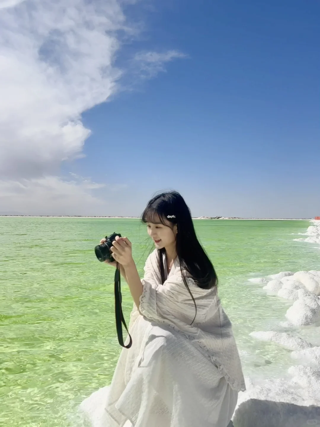 国庆察尔汗盐湖live图！！无滤镜！美得太炸裂