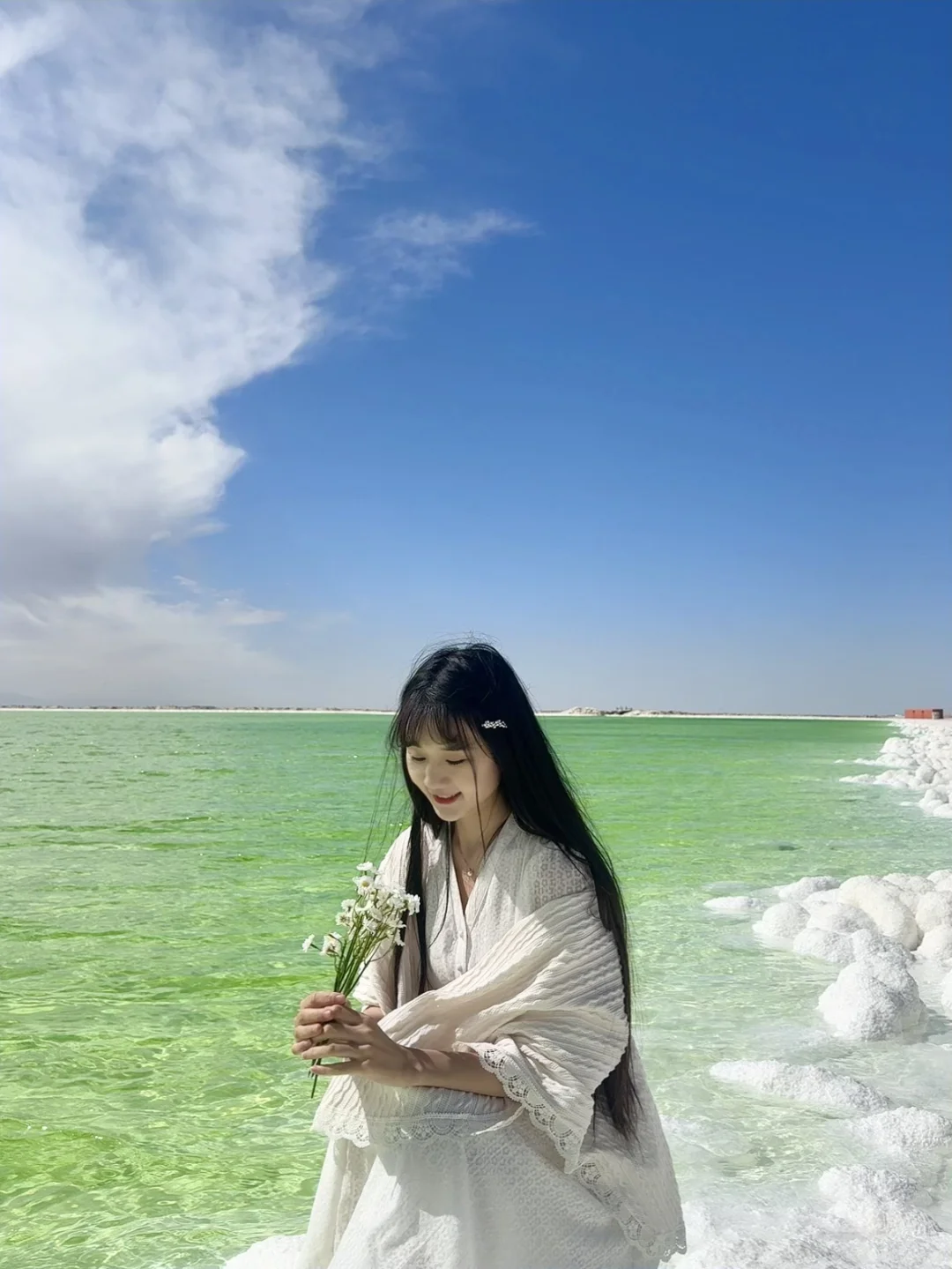 国庆察尔汗盐湖live图！！无滤镜！美得太炸裂