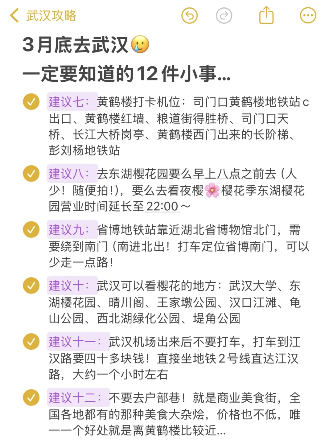 N刷武汉！本人的攻略已经next level了…