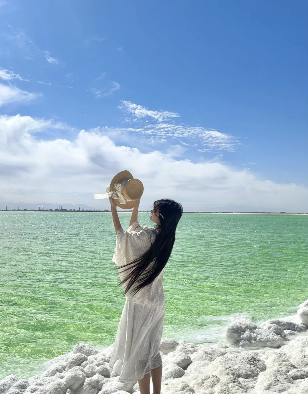 国庆察尔汗盐湖live图！！无滤镜！美得太炸裂