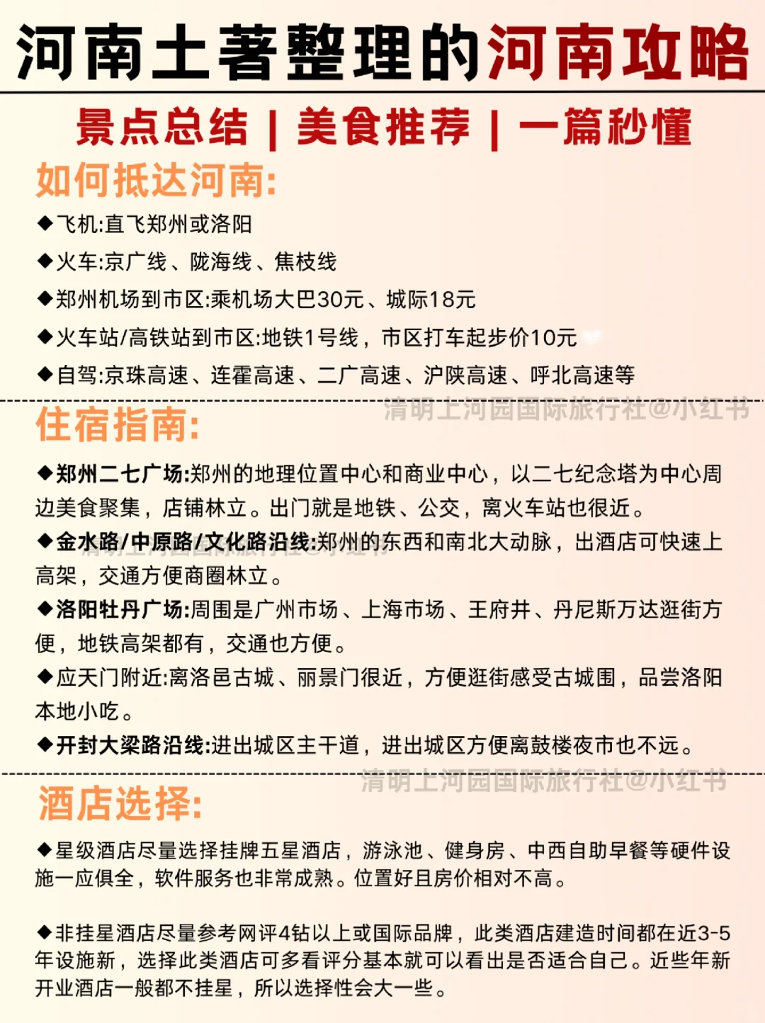 听劝❗清明五一来河南景点推荐✌️一图秒懂