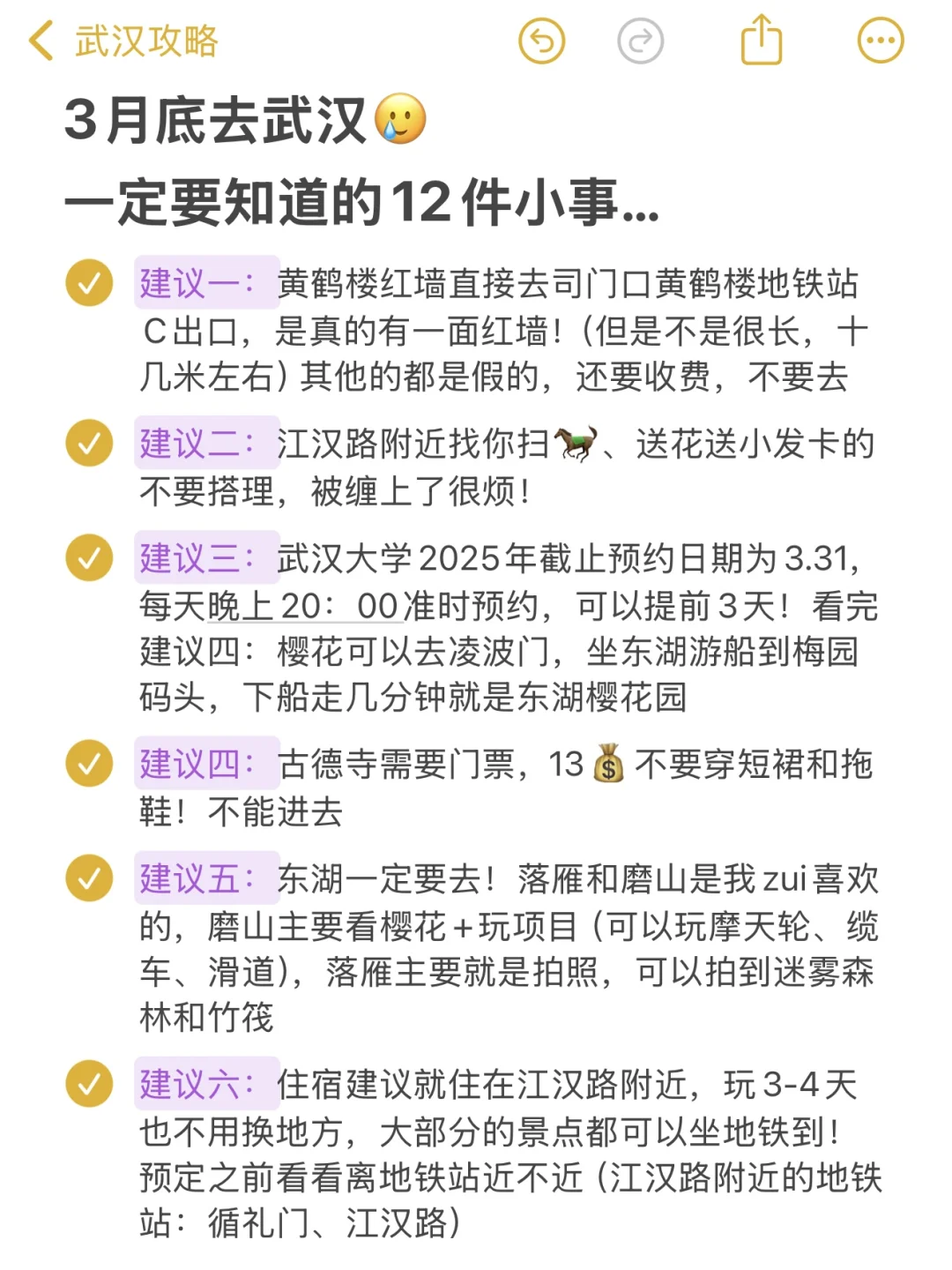 N刷武汉！本人的攻略已经next level了…