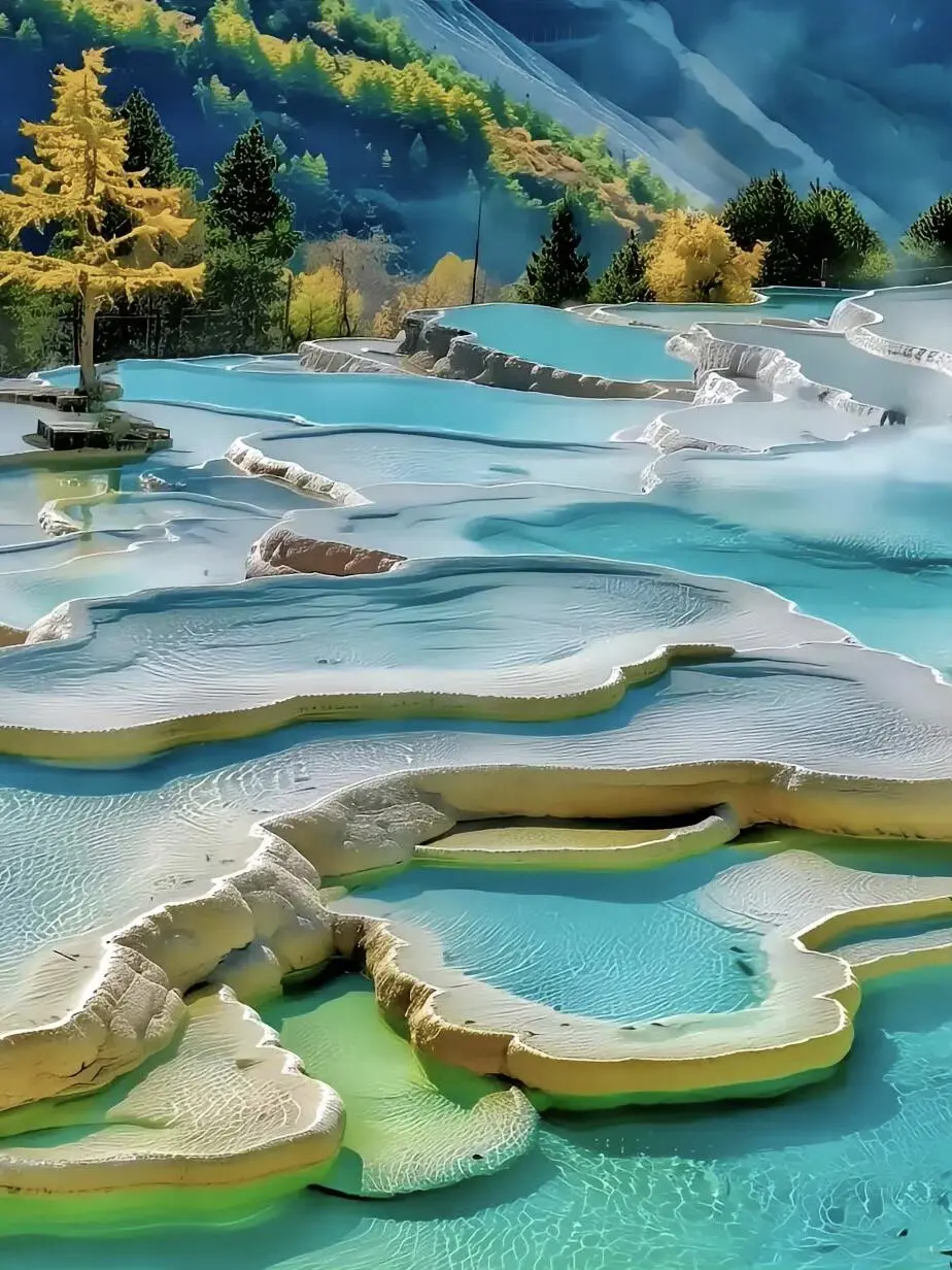 📍黄龙实拍‼终于看到了语文课本的人间瑶池