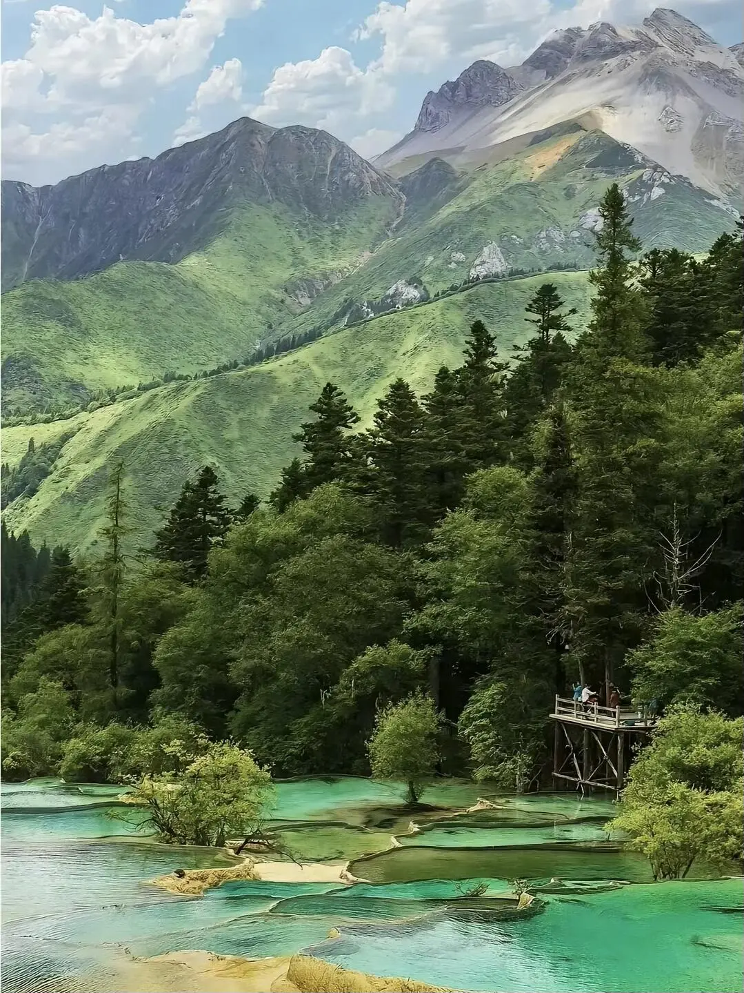 📍黄龙实拍‼终于看到了语文课本的人间瑶池