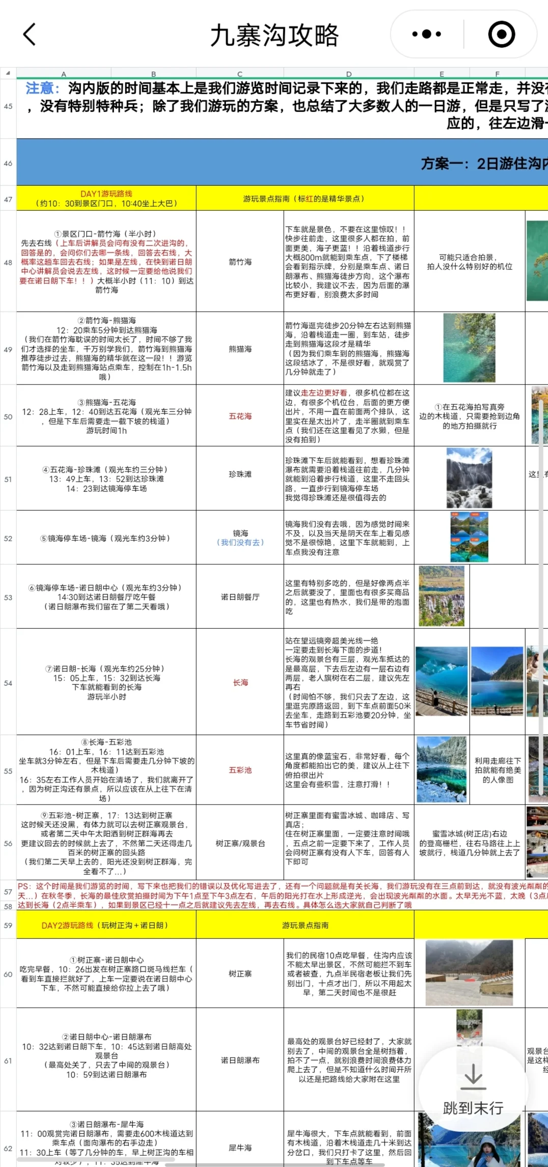 J人的九寨沟攻略😍还没做攻略的有福了!