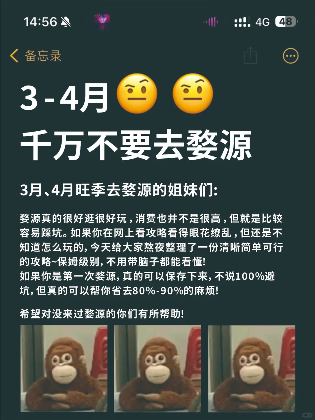 婺源听劝🙋3－4月来婺源的姐妹🐎码住！