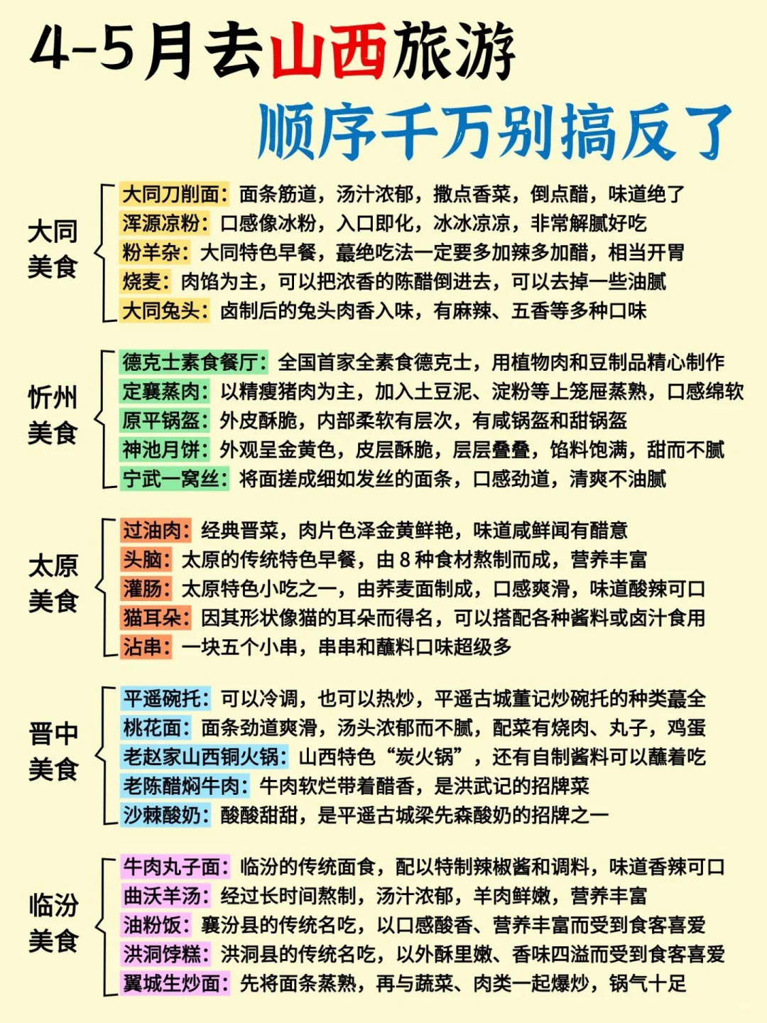 真❤️提醒4-5月去山西的姐妹！！！