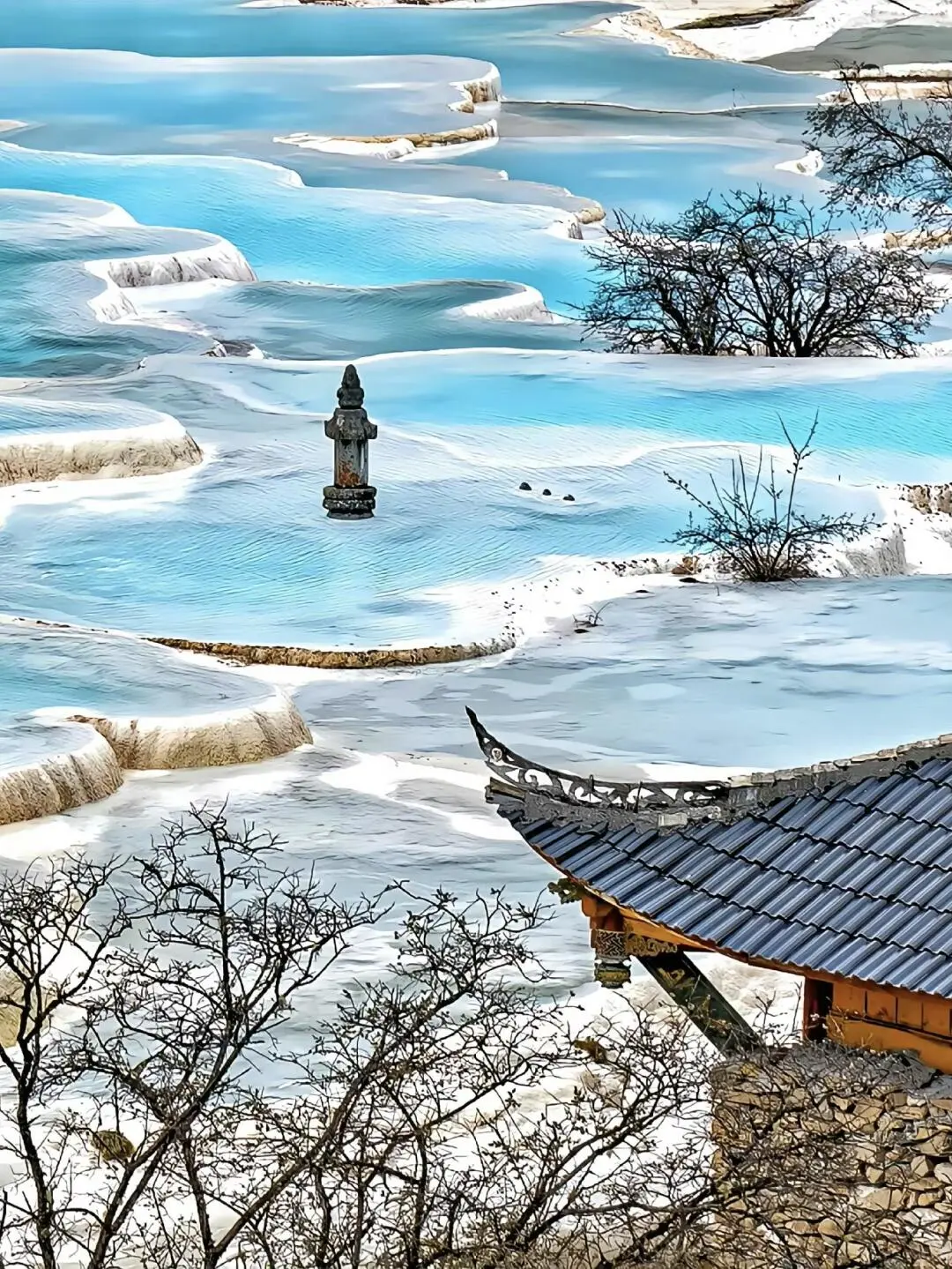 📍黄龙实拍‼终于看到了语文课本的人间瑶池